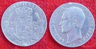 Belgium 20 centimes 1853