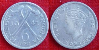 Southern Rhodesia sixpence 1941
