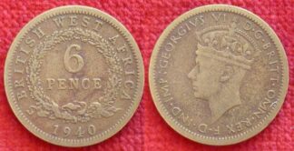 British West Africa sixpence 1940