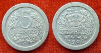 Netherlands 5 cents 1908