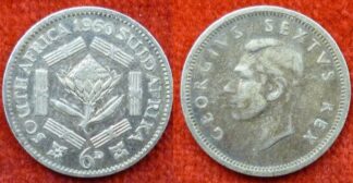 South Africa sixpence 1950