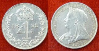 Victoria maundy fourpence 1895