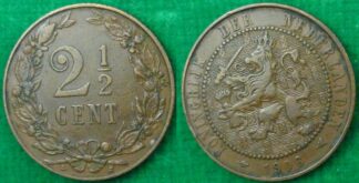 Netherlands 2 1/2 cent 1906