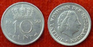 Netherlands 10 cents 1959
