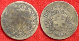 Switzerland 10 rappen 1850