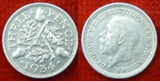 George V threepence 1934