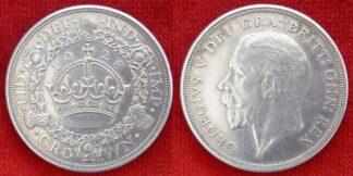 George V crown 1928 WREATH