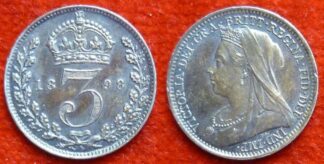 Victoria maundy threepence 1898