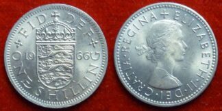 Elizabeth II shilling 1966 English