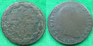 Spain eight maravedis 1826