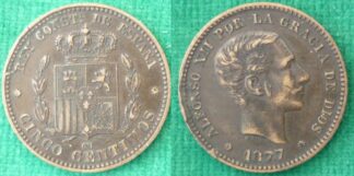 Spain 10 cents 1877