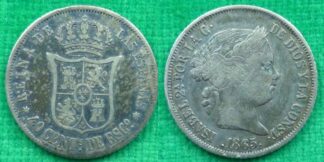 Spain 40 centimos 1865
