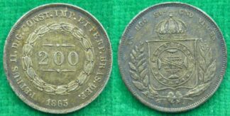 Brazil 200 reis 1865