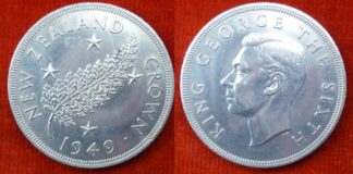 New Zealand crown 1949