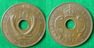 East Africa 10 cents 1937 H