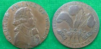 Token halfpenny George Prince of Wales 1795