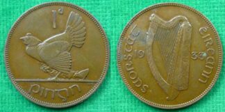 Ireland penny 1933