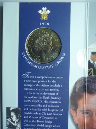 Elizabeth II P of Wales 50th birthday £5 1998