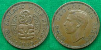 New Zealand halfpenny 1949