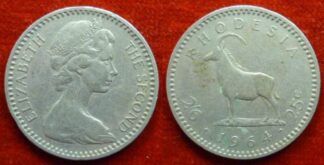 Rhodesia 25 cents 1964
