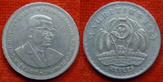 Mauritius 5 rupees 1987