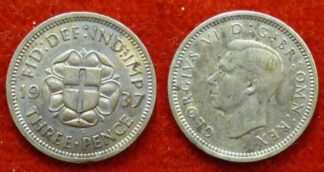 George VI silver threepence 1937