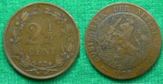 Netherlands 2 1/2 cent 1886