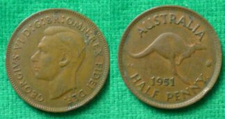 Australia halfpenny 1951