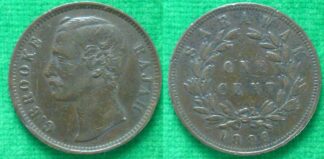 Sarawak cent 1886