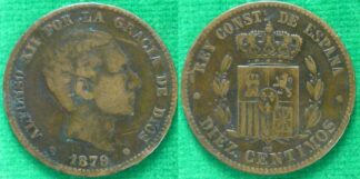 Spain 10 centmos 1879