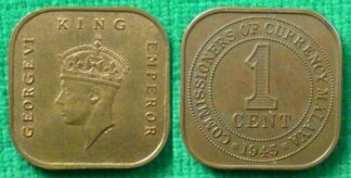 Malaya 1 cent 1945