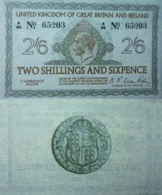 George V 2/6 bank note COPY