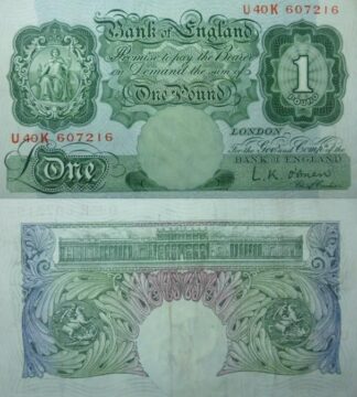 O'Brien 1 pound 1955 green U40K 607216