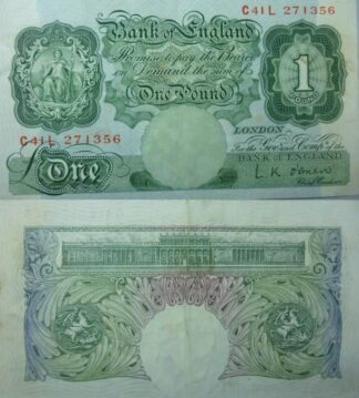 O'Brien 1 pound 1955 green C41L 271356