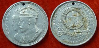 Medal George V coronation 1911 Kinghorn