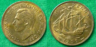 George VI halfpenny 1952