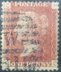 Victoria SG043 1d red 1858 Corners CH SG43