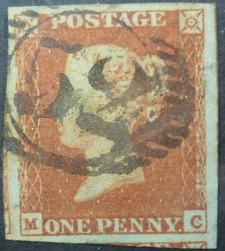 Victoria SG008 1d brown 1841 Corners MC SG8 imperf