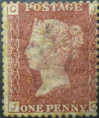 Victoria SG043 1d red 1858 Corners GJ  SG43
