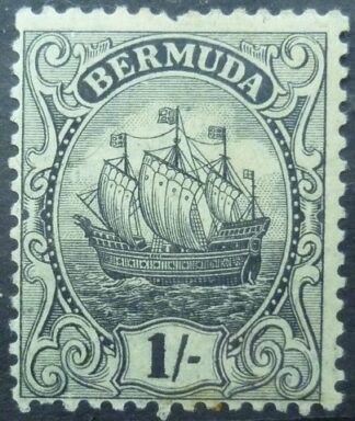Bermuda SG051A shilling black on green 1910 SG51a