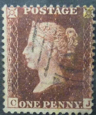 Victoria SG029 1d brown 1854 Corners CJ SG29
