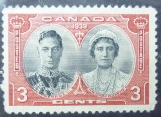 Canada SG374 3 cent red 1939