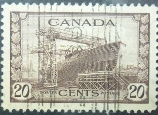 Canada SG386 20 cents brown 1942