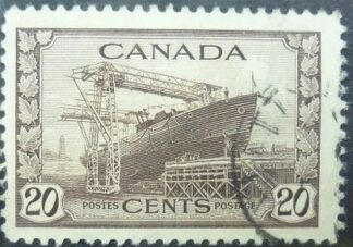 Canada SG386 20 cents brown 1942