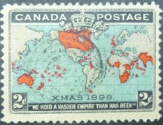 Canada SG166 2 cents black, red and blue 1898