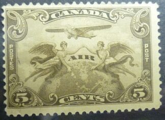 Canada SG274 5 cents brown 1928