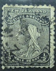 New Zealand SG213 ½d black 1882