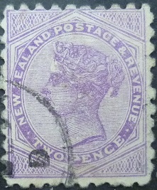 New Zealand SG202 2d mauve 1882