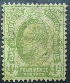 Cape of Good Hope SG075 4d green 1902