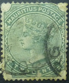 Mauritius SG110 2 cents green 1879